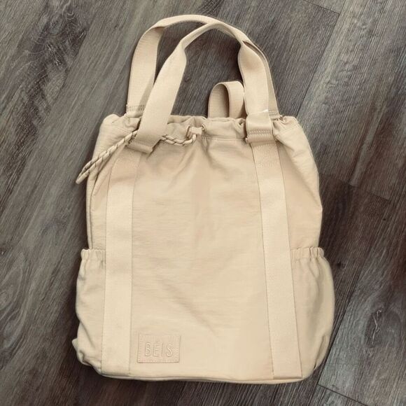 NWT Gorgeous BEIS Tan /Beige Nylon Sport Tote 2 Ways Tote bag & Backpack main image 7